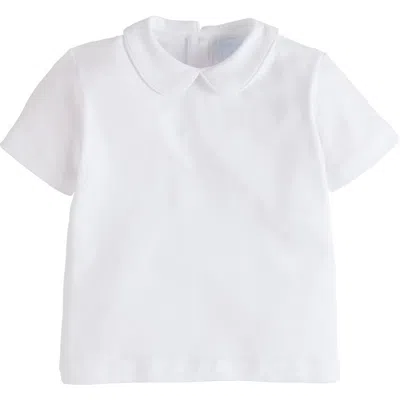 Little English Kids' Piped Peter Pan Short Sleeve In White