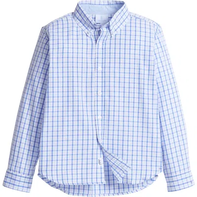 Little English Kids' Plaid Button Down Shirt In Blue