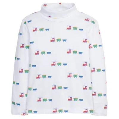 Little English Babies'  Kids' Printed Turtleneck In Trains