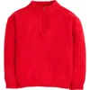 Little English Kids' Quarter Zip Sweater In Red