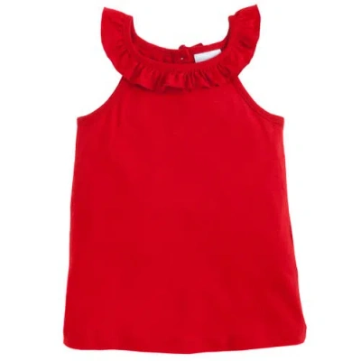 Little English Kids' Ruffled Tank In Red