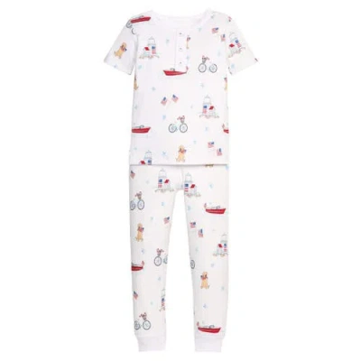 Little English Kids' Short Sleeve Printed Jammies In Multi