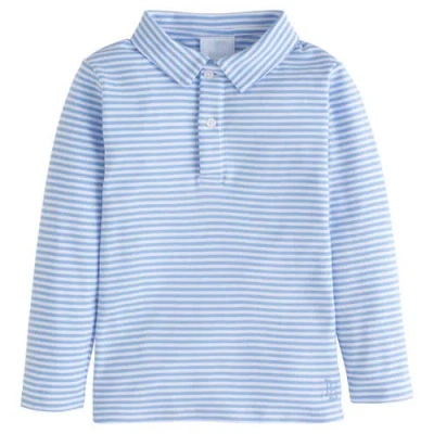 Little English Kids' Striped Long Sleeve Polo In Multi