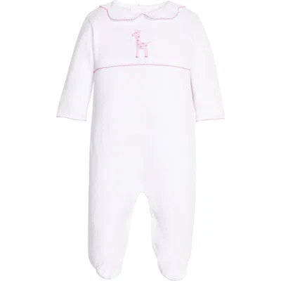 Little English Kids'  Micro Dot Crochet Footie In White