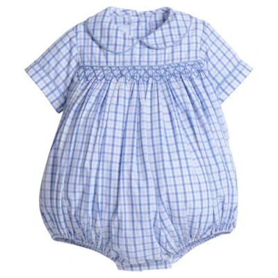 Little English Babies'  Plaid Barrington Bubble In Blue