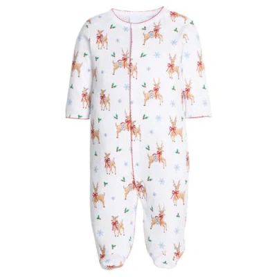 Little English Kids'  Printed Footie In White