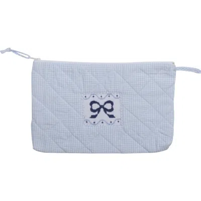 Little English Quilted Cosmetic Bag In Blue
