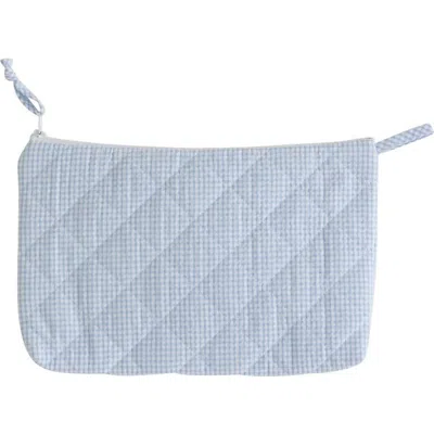 Little English Quilted Cosmetic Bag In Blue