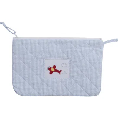 Little English Quilted Cosmetic Bag In Gray