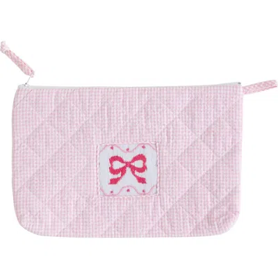 Little English Quilted Cosmetic Bag In Pink