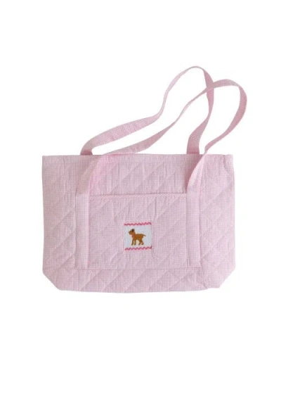 Little English Quilted Tote Bag In Girl Lab