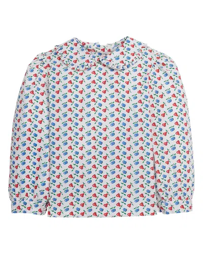 Little English Kids'  Ruffled Peter Pan Blouse In Multi
