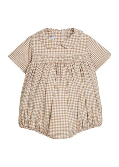 Little English Babies'  Short Sleeve Barrington Bubble In Neutral
