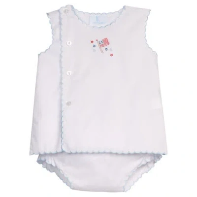 Little English Kids'  Sleeveless Davis Day Set In White