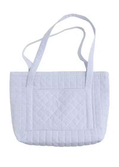 Little English Women's Quilted Tote Luggage Bag In Light Blue