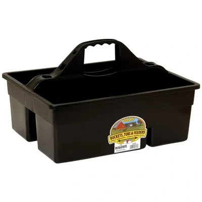 Little Giant Heavy Duty Multi Purpose Plastic Tote Box Storage Organizer In Black