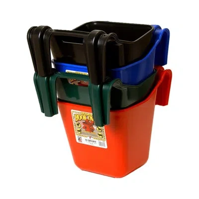 Little Giant Hf12black 12 Quart Mountable Plastic Hook Feeder, Black (4 Pack)