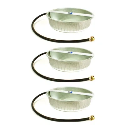 Little Giant Pet Galvanized Steel Automatic Water Dish In Silver