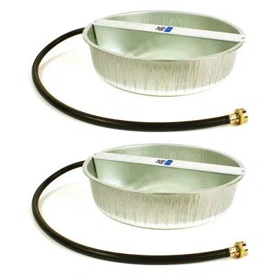 Little Giant Pet Galvanized Steel Automatic Water Dish In Silver