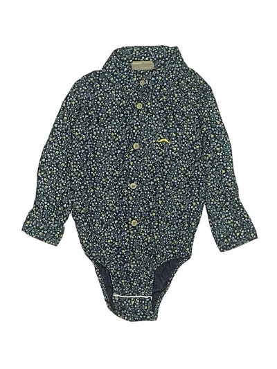 Pre-owned Little Giants Kids' Long Sleeve Button Down Shirt In Green