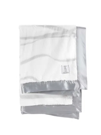 Little Giraffe Baby's Satin-trimmed Throw Blanket In Silver