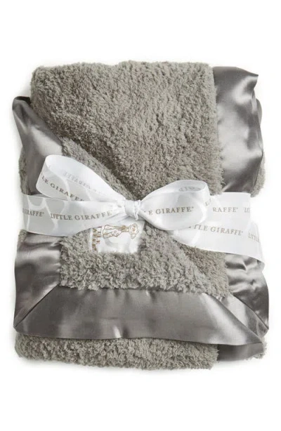 Little Giraffe Chenille Blanket In Gray
