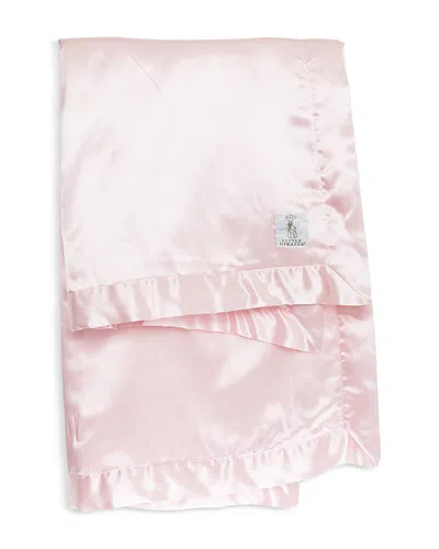Little Giraffe Chenille Satin Blanket In Pink