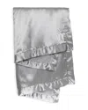 Little Giraffe Chenille Satin Baby Blanket - Ages 0+ In Silver