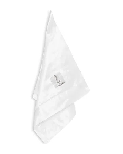 Little Giraffe Chenille Satin Baby Blanky - Ages 0+ In White