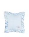 Little Giraffe Chenille Solid Pillow In Blue