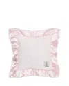 Little Giraffe Chenille Solid Pillow In Pink