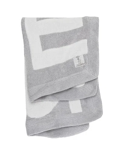Little Giraffe Dolce Knit Love Blanket - Baby In Silver