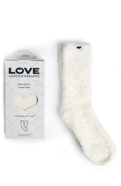 Little Giraffe Dolce Slouchy Lounge Socks In White