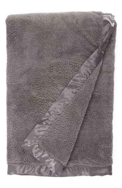 Little Giraffe Giraffe At Home Chenille Throw In Gray