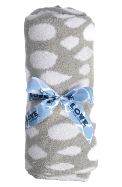 Little Giraffe Kids' Dolce Love Between The Lines Throw Blanket In Gray