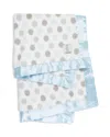 Shop Little Giraffe Luxe Dot Blanket In Blue