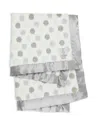 Little Giraffe Luxe Dot Blanket In Celadon