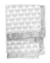 Little Giraffe Luxe Faux Fur Heart Army Blanket - Baby In Silver