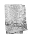 Little Giraffe Luxe Faux Fur Leopard Blanket - Baby In Silver