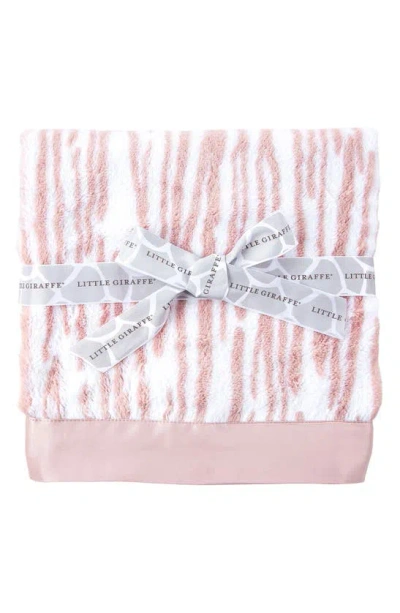 Little Giraffe Luxe Grass Baby Blanket In Dusty Pink