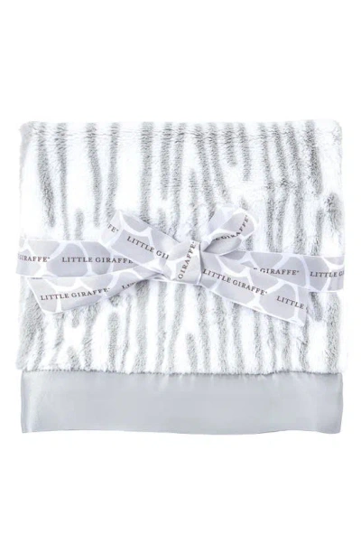 Little Giraffe Luxe Grass Baby Blanket In Silver