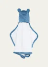 Little Giraffe Luxe Hooded Towel In Cornflower