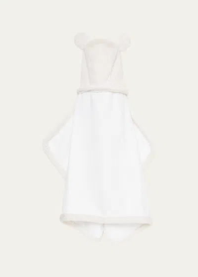 Little Giraffe Kids' Luxe Hooded Towel In Cream
