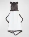 Little Giraffe Luxe Hooded Towel In Gray