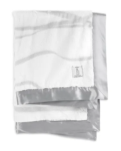 Little Giraffe Luxe Ribbon Baby Blanket - Ages 0+ In Silver