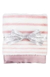 Little Giraffe Luxe Strand Faux Fur Blanket In Pink