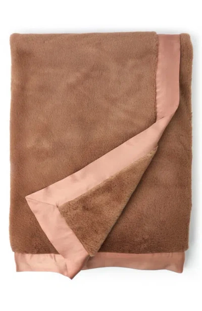 Little Giraffe Luxe Throw Blanket In Brown