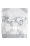 Little Giraffe Luxe Whirl Baby Blanket In Gray