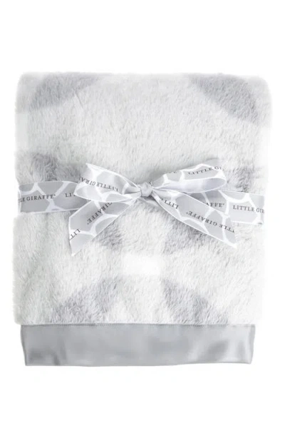 Little Giraffe Luxe Whirl Baby Blanket In Gray
