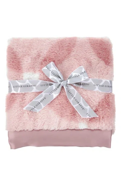 Little Giraffe Luxe Whirl Baby Blanket In Pink
